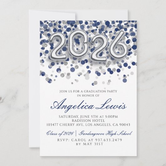 Klasse 2026 Graduation Party Invitation Kaart (Voorkant)