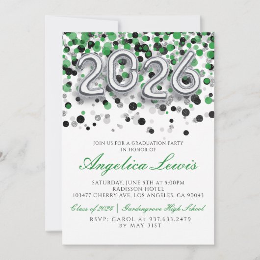 Klasse 2026 Graduation Party Invitation Kaart (Voorkant)