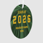 Klasse 2026 Green and Gold Ornament van Janz (voorkant)