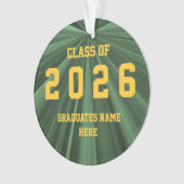 Klasse 2026 Green and Gold Ornament van Janz (voorkant)