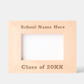 Klasse 20XX School Groepsfoto Rustiek Script Gegraveerde Lijstjes (Voorkant)