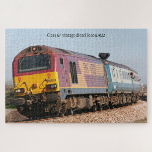 Klasse 67  dieselloco 67022 personaliseer legpuzzel
