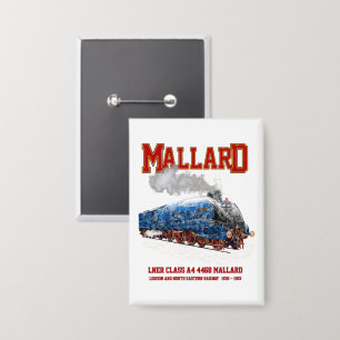 Klasse A4 Mallard - Snelste Stoomlocomotief ter We Button