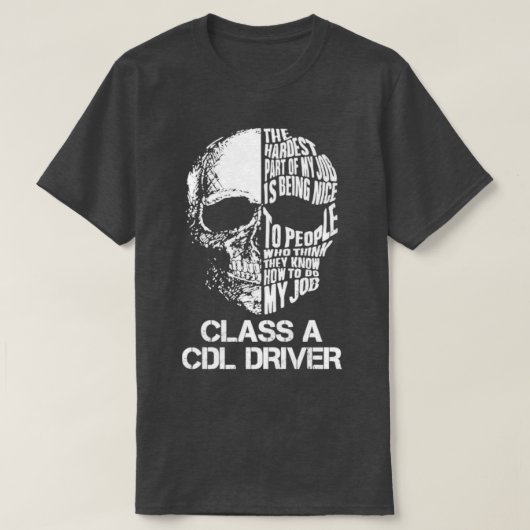 Klasse A Cdl-driver T-shirt (Design voorkant)