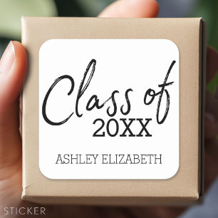 Klasse ADD JAAR Graduation Party Vierkante Sticker
