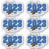 Klasse Afstuderen Jaar Afstudeerder Pet Diploma Bl Sticker (Voorkant)