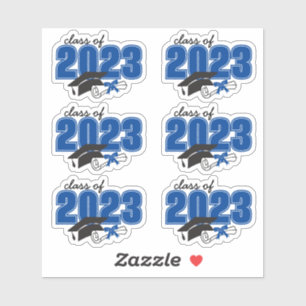 Klasse Afstuderen Jaar Afstudeerder Pet Diploma Bl Sticker