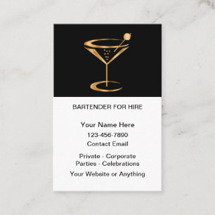 Klasse Bartender Te Huur Visitekaartje
