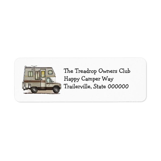 Klasse C Camper RV Magnets Etiket (Voorkant)