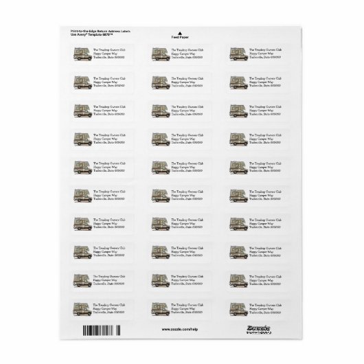 Klasse C Camper RV Magnets Etiket (Full Sheet)