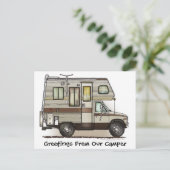 Klasse C Camper RV Post-kaarten Briefkaart (Staand voorkant)