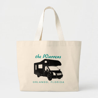 Klasse C Motorhome Silhouette Graphic Grote Tote Bag