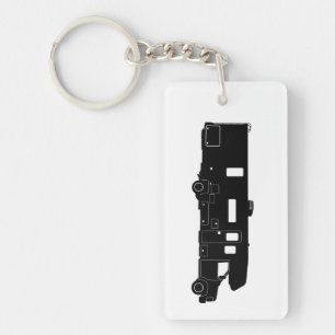Klasse C Motorhome Silhouette op Sleutelhanger