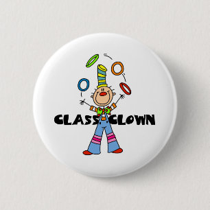 Klasse Clown Ronde Button 5,7 Cm