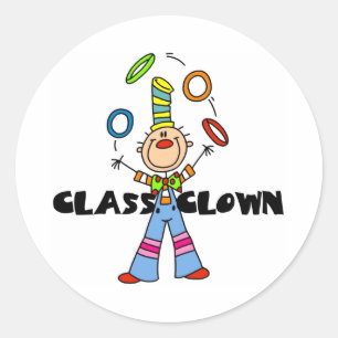 Klasse Clown Ronde Sticker