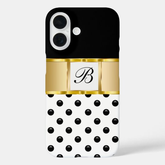 Klasse Dames Meisjes Monogram Bling Case-Mate iPhone Case (Achterkant)