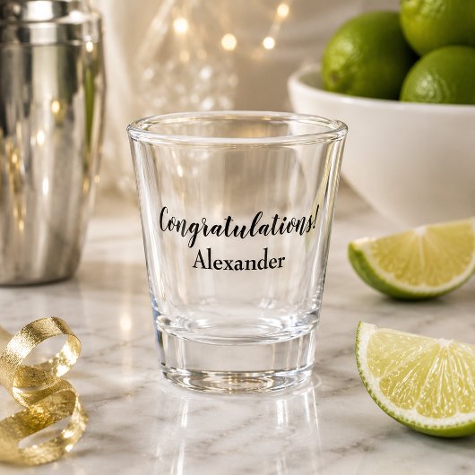 Klasse felicitaties shot glas