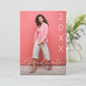 Klasse Jaar Afstuderen aankondiging foto (Staand voorkant)