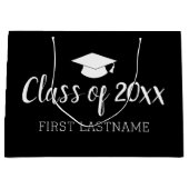 Klasse Jaar en naam - zwart kan kleur veranderen Large Cadeauzakje (Voorkant)