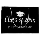 Klasse Jaar en naam - zwart kan kleur veranderen Large Cadeauzakje (Achterkant)