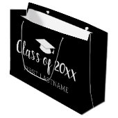 Klasse Jaar en naam - zwart kan kleur veranderen Large Cadeauzakje (Voorkant Gekanteld)