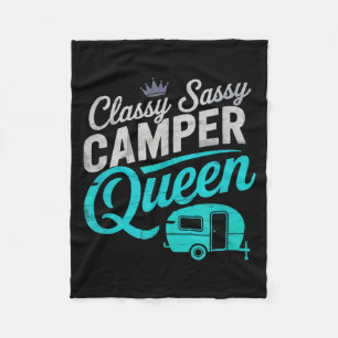 Klasse Kampeer Koningin Vintage Glamping Crew RV Fleece Deken
