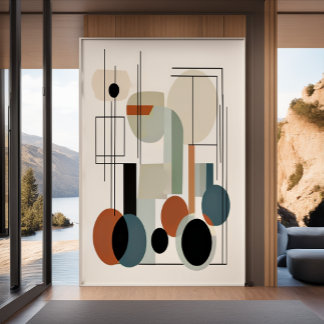 Klasse kleur en unieke Modern Minimalist Poster