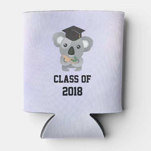 Klasse Koala-Beer in een afstudeerkap Blikjeskoeler (Voorkant)