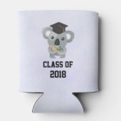 Klasse Koala-Beer in een afstudeerkap Blikjeskoeler (Achterkant)