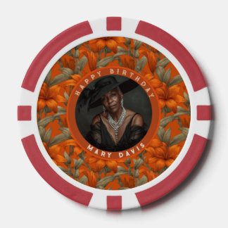 Klasse lelie-thema verrassingsverjaardag poker chips