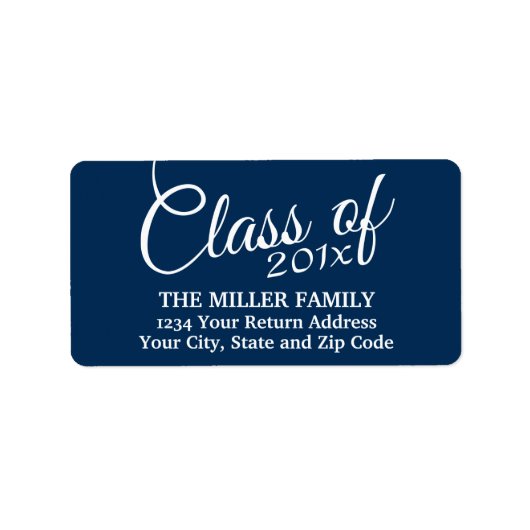 Klasse met aangepast jaar en middelbare school etiket (Voorkant)