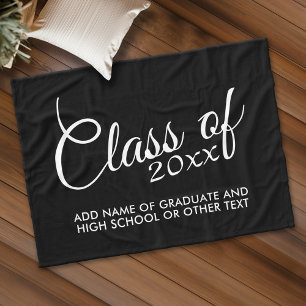 Klasse met aangepast jaar en middelbare school fleece deken