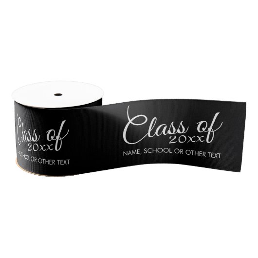 Klasse met aangepast jaar en middelbare school grosgrain lint (Spoel)