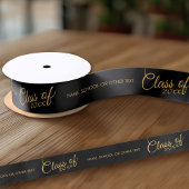 Klasse met aangepast jaar en schoolzwart goud lint