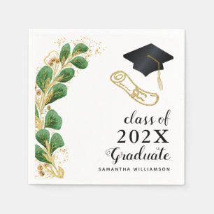 Klasse Modern Bloemengroen van Afstuderen 2025 Servet