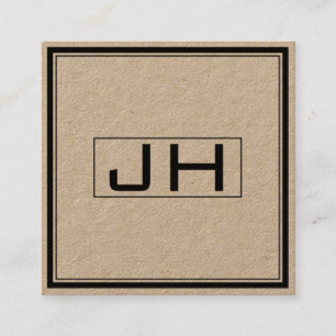 Klasse professioneel monogram vierkante visitekaartje