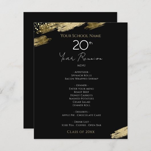 Klasse Reunion Black en Gold Event (Voorkant / Achterkant)