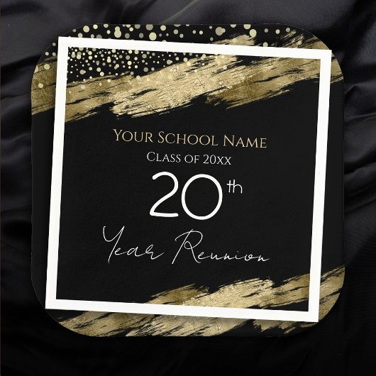 Klasse Reunion Black en Gold Servet