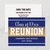 Klasse Reunion Blue en Gold Aankondiging (Voorkant / Achterkant)