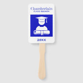 Klasse Reunion Blue White Custom Handwaaier (Voorkant)