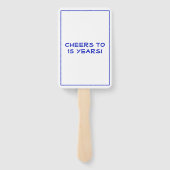 Klasse Reunion Blue White Custom Handwaaier (Achterkant)