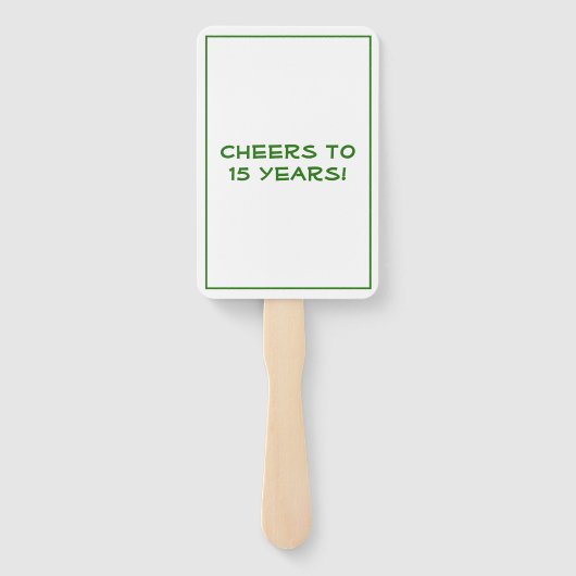 Klasse Reunion Elegant Groen Wit Custom Handwaaier (Achterkant)