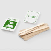 Klasse Reunion Elegant Groen Wit Custom Handwaaier (Niet-gemonteerd)