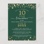 Klasse Reunion Groen Goud Sterren Elk Jaar Briefkaart (Voorkant)