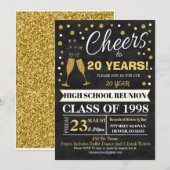 Klasse Reunion Invitation - faux-alkboard Kaart (Voorkant / Achterkant)