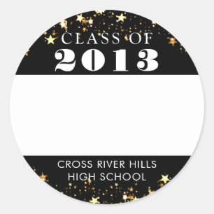 Klasse Reunion Naam Tag Gold Stars Aangepaste kleu