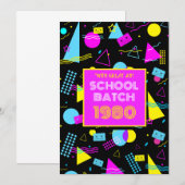 Klasse Reunion Retro School 80's Stijl Kaart (Voorkant / Achterkant)