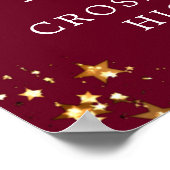 Klasse Reunion Welkom Maroon Gold Stars Custom Poster (Hoek)