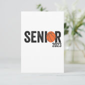 Klasse Senior 2023 Basketball Afstuderen Gift Bedankkaart (Staand voorkant)