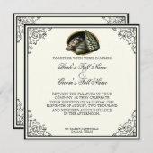 Klasse Shells Black en Cream - Weddenschap Kaart (Voorkant / Achterkant)